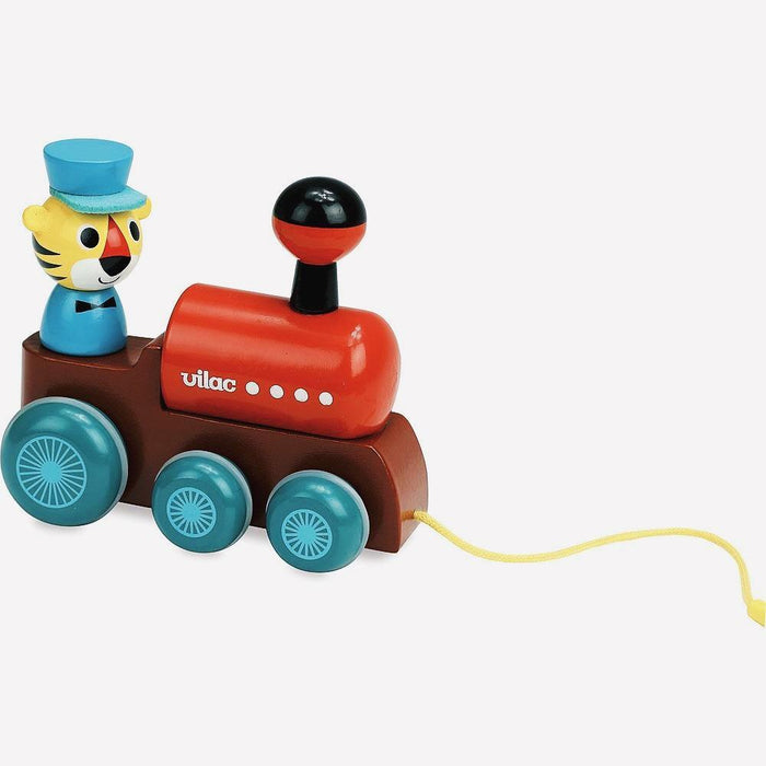 Train Pull Toy with a Whistle